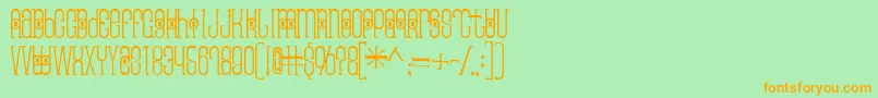 Thaipedicure Font – Orange Fonts on Green Background