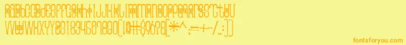 Thaipedicure Font – Orange Fonts on Yellow Background