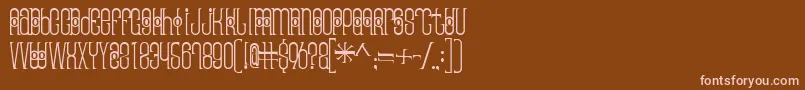 Thaipedicure-Schriftart – Rosa Schriften auf braunem Hintergrund
