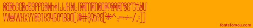 Thaipedicure-Schriftart – Rote Schriften auf orangefarbenem Hintergrund