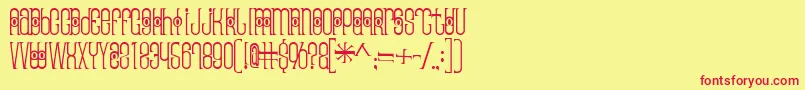 Thaipedicure-Schriftart – Rote Schriften auf gelbem Hintergrund