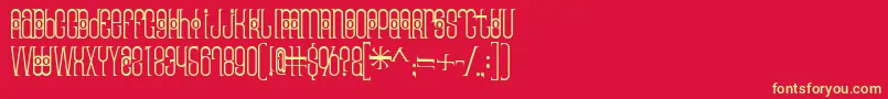 Thaipedicure Font – Yellow Fonts on Red Background