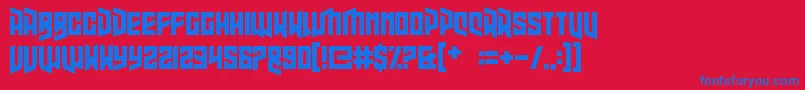 HighJinks Font – Blue Fonts on Red Background