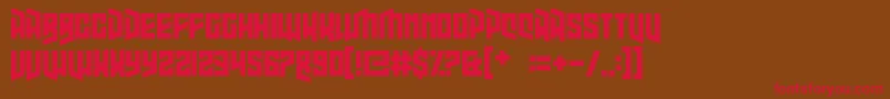 HighJinks Font – Red Fonts on Brown Background