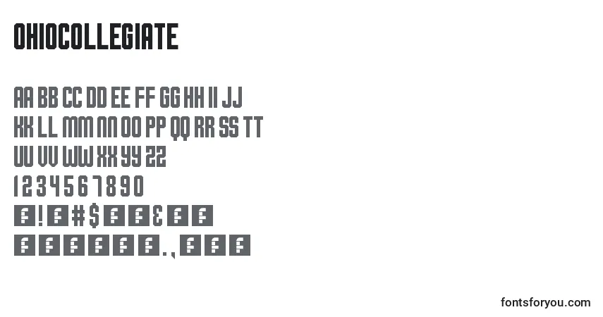 Шрифт OhioCollegiate – алфавит, цифры, специальные символы