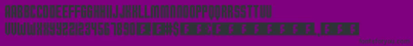 フォントOhioCollegiate – 紫の背景に黒い文字