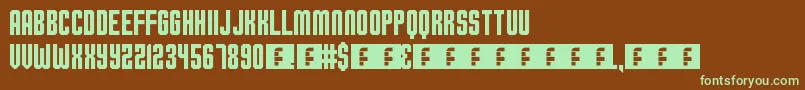 OhioCollegiate Font – Green Fonts on Brown Background