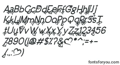 DreamLoveValentineBoldItalic font – pretty Fonts