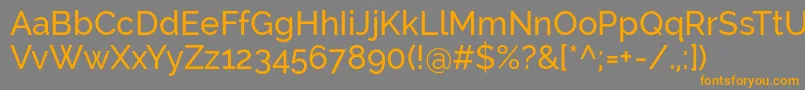 RalewayMedium Font – Orange Fonts on Gray Background