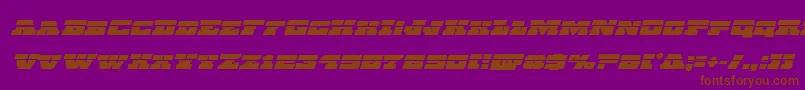 Chicagoexpresslaserital Font – Brown Fonts on Purple Background