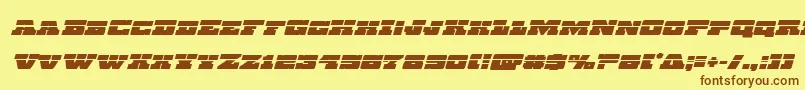 Chicagoexpresslaserital Font – Brown Fonts on Yellow Background