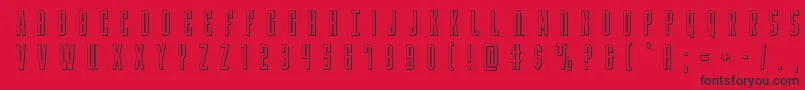 Yfilestitle3D Font – Black Fonts on Red Background