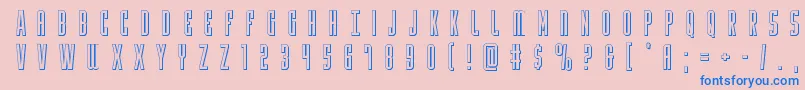 Yfilestitle3D Font – Blue Fonts on Pink Background