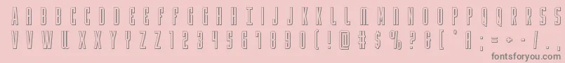 Yfilestitle3D Font – Gray Fonts on Pink Background