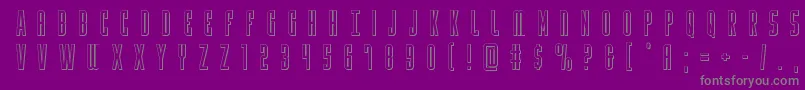 Yfilestitle3D Font – Gray Fonts on Purple Background