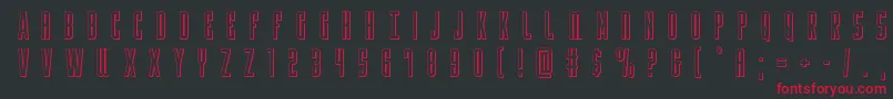 Yfilestitle3D Font – Red Fonts on Black Background