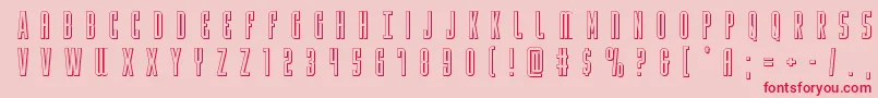 Yfilestitle3D Font – Red Fonts on Pink Background