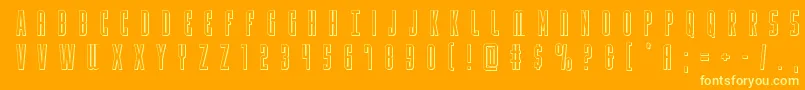 Yfilestitle3D Font – Yellow Fonts on Orange Background