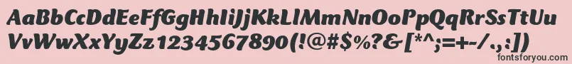 Шрифт CtmercuriusstdBlackitalic – чёрные шрифты на розовом фоне