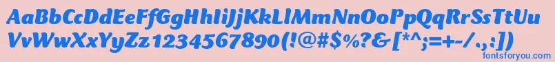 CtmercuriusstdBlackitalic Font – Blue Fonts on Pink Background