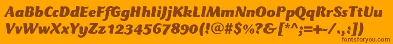CtmercuriusstdBlackitalic Font – Brown Fonts on Orange Background
