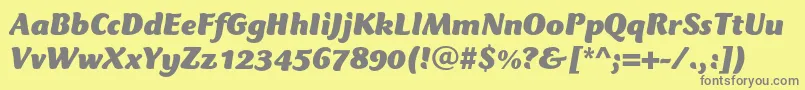 CtmercuriusstdBlackitalic Font – Gray Fonts on Yellow Background