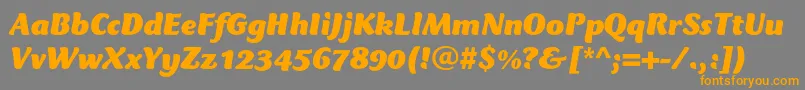 CtmercuriusstdBlackitalic Font – Orange Fonts on Gray Background