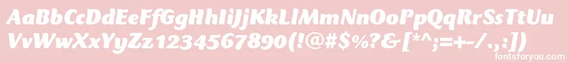 CtmercuriusstdBlackitalic Font – White Fonts on Pink Background