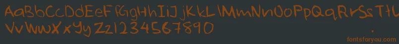 Ugly Font – Brown Fonts on Black Background
