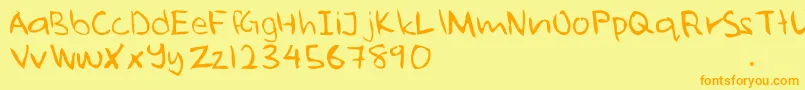 Ugly Font – Orange Fonts on Yellow Background