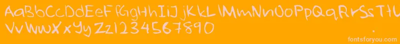 Ugly Font – Pink Fonts on Orange Background