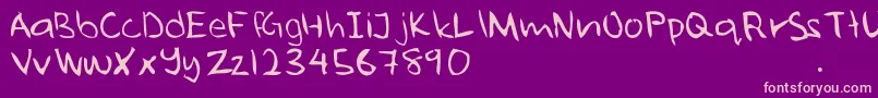 Ugly Font – Pink Fonts on Purple Background