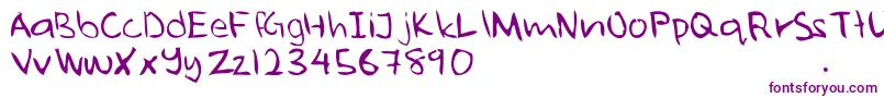 Ugly Font – Purple Fonts on White Background