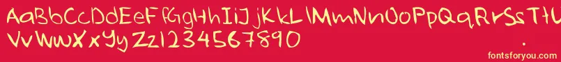 Ugly Font – Yellow Fonts on Red Background
