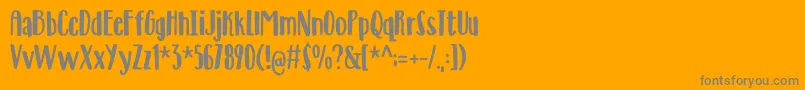 フォントDeliberately – オレンジの背景に灰色の文字