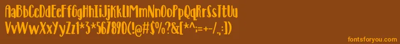 Шрифт Deliberately – оранжевые шрифты на коричневом фоне