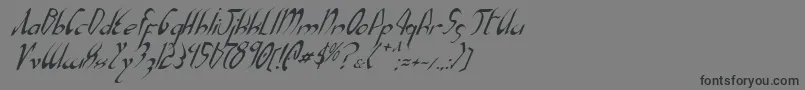 XaphanItalic-Schriftart – Schwarze Schriften auf grauem Hintergrund