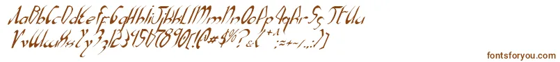 XaphanItalic Font – Brown Fonts on White Background
