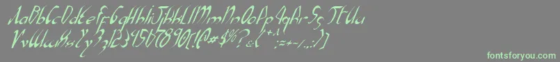 Шрифт XaphanItalic – зелёные шрифты на сером фоне