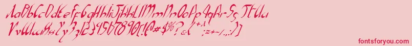 fuente XaphanItalic – Fuentes Rojas Sobre Fondo Rosa