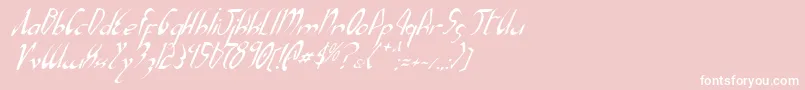 Шрифт XaphanItalic – белые шрифты на розовом фоне