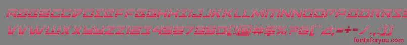 フォントNavycadetgradital – 赤い文字の灰色の背景