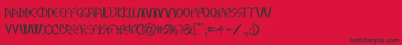 AGreaterFoundationBold-Schriftart – Schwarze Schriften auf rotem Hintergrund