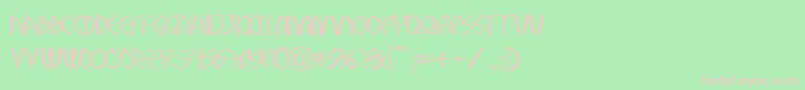 Czcionka AGreaterFoundationBold – różowe czcionki na zielonym tle