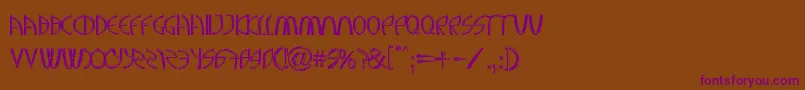 AGreaterFoundationBold Font – Purple Fonts on Brown Background