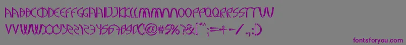 Шрифт AGreaterFoundationBold – фиолетовые шрифты на сером фоне