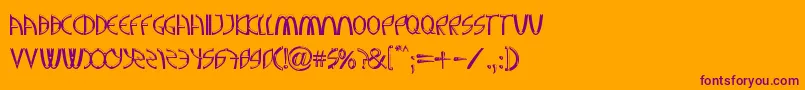 AGreaterFoundationBold-Schriftart – Violette Schriften auf orangefarbenem Hintergrund