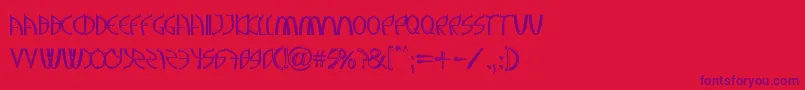 AGreaterFoundationBold Font – Purple Fonts on Red Background