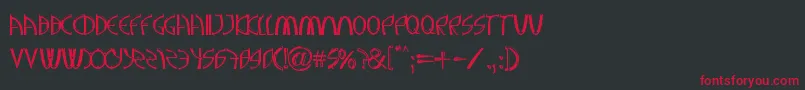 AGreaterFoundationBold Font – Red Fonts on Black Background