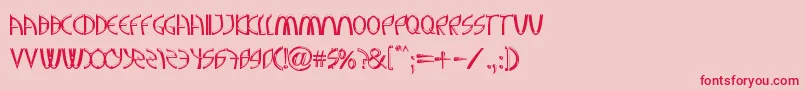 AGreaterFoundationBold-Schriftart – Rote Schriften auf rosa Hintergrund